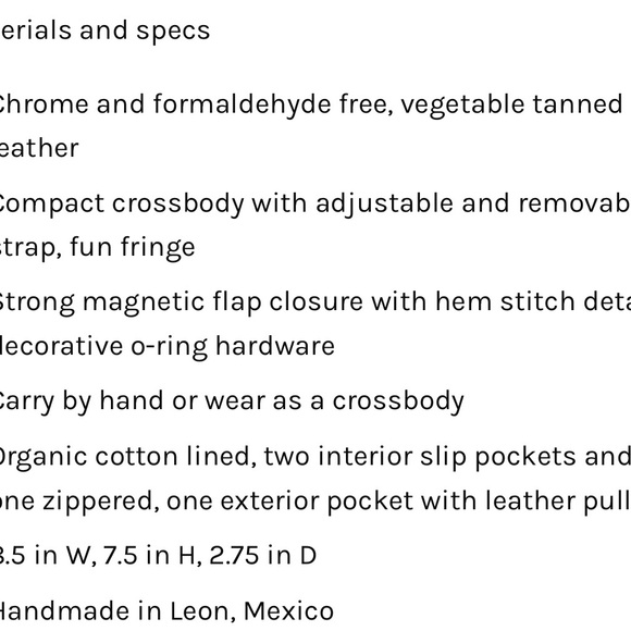 BED|STU Hidden Tan Leather Crossbody Bag with Fringe - Picture 7 of 7